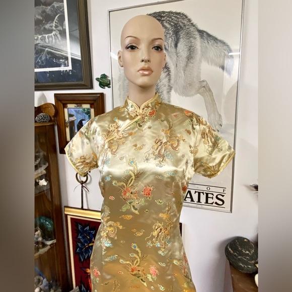Dragons & Phoenix Mandarin Chinese Dress - Picture 2 of 15
